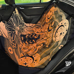 Wiccan Girl And Magical Moon Print Pet Car Back Seat Cover