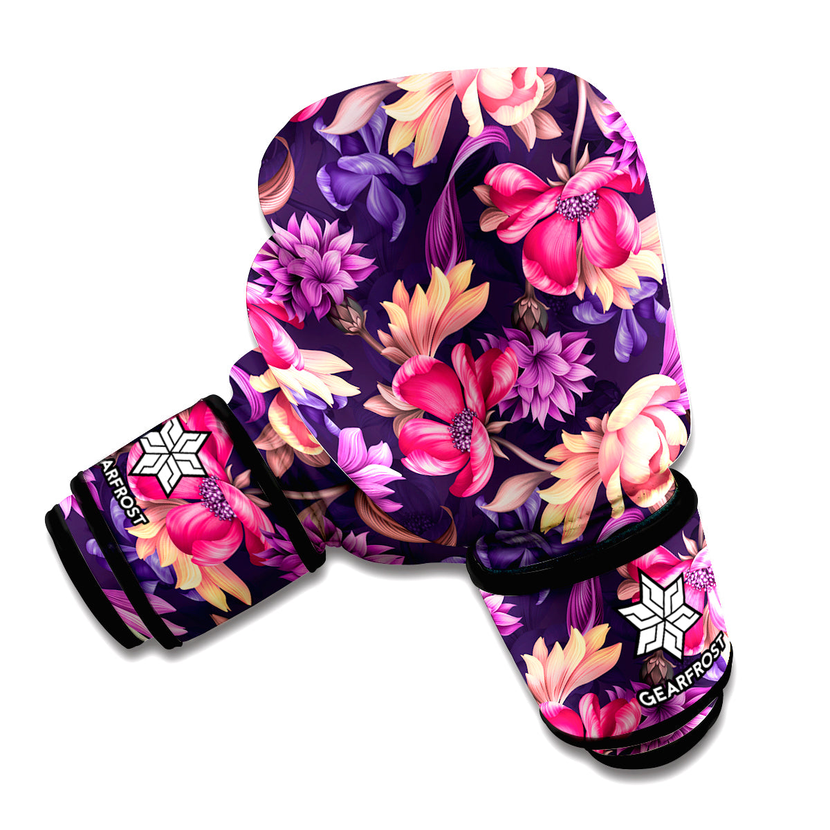 Wild Flower Print Boxing Gloves