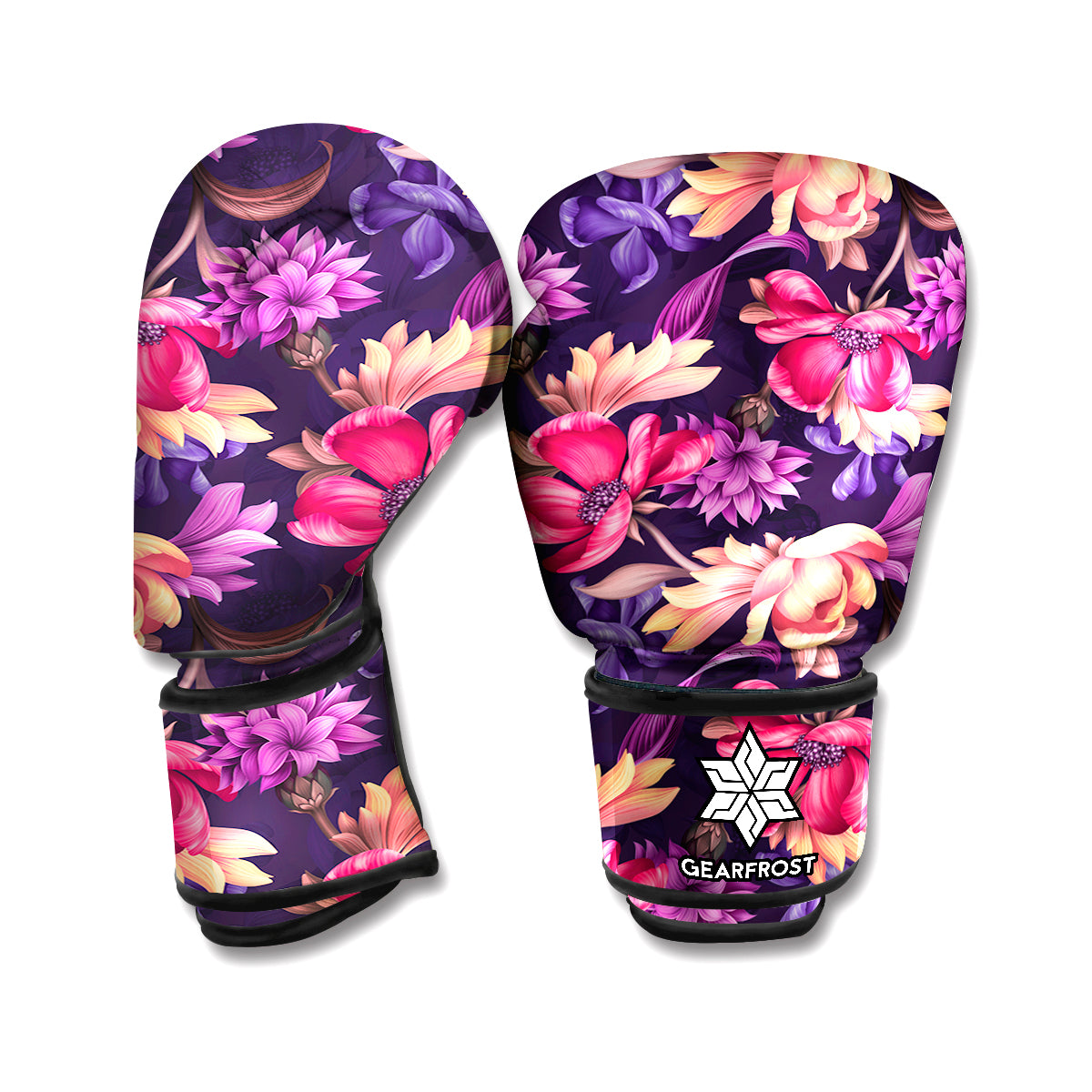Wild Flower Print Boxing Gloves