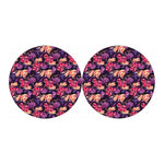Wild Flower Print Car Coasters