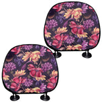 Wild Flower Print Car Headrest Covers
