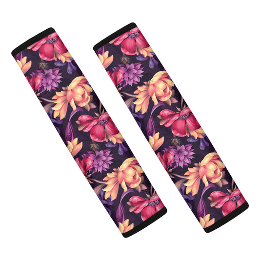 Wild Flower Print Car Seat Belt Covers