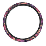 Wild Flower Print Car Steering Wheel Cover