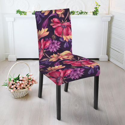 Wild Flower Print Dining Chair Slipcover