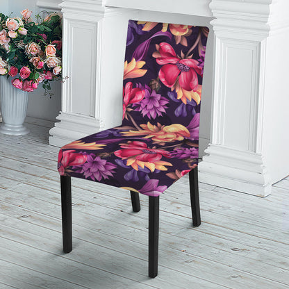 Wild Flower Print Dining Chair Slipcover