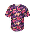 Wild Flower Print Men's Baseball Jersey