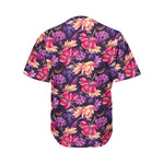 Wild Flower Print Men's Baseball Jersey