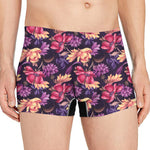 Wild Flower Print Men's Boxer Briefs
