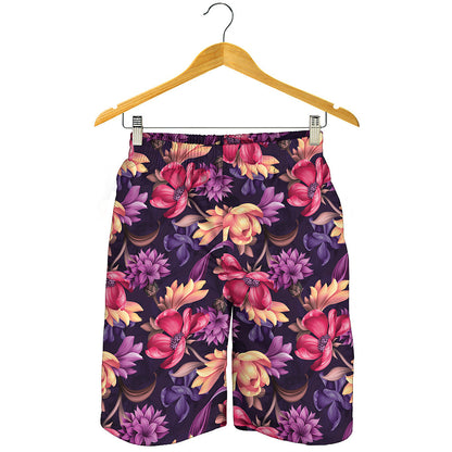 Wild Flower Print Men's Shorts