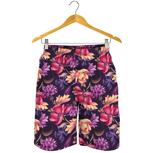 Wild Flower Print Men's Shorts