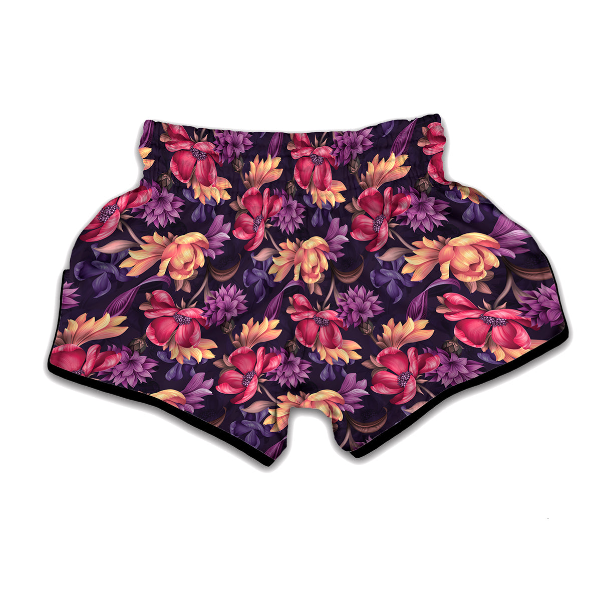 Wild Flower Print Muay Thai Boxing Shorts