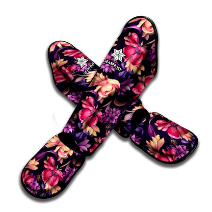 Wild Flower Print Muay Thai Shin Guard