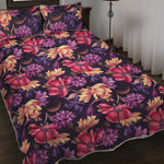 Wild Flower Print Quilt Bed Set