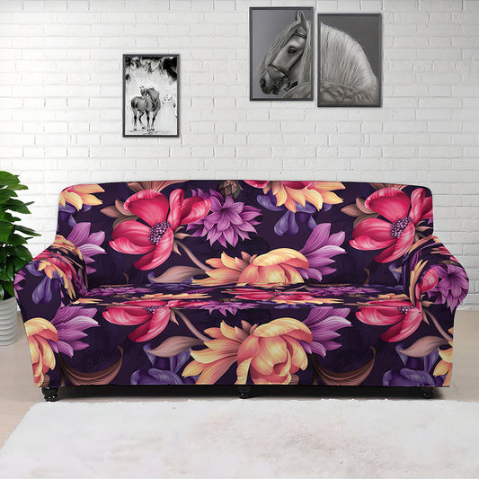 Wild Flower Print Sofa Cover