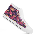 Wild Flower Print White High Top Shoes