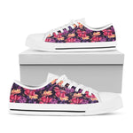 Wild Flower Print White Low Top Shoes