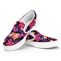 Wild Flower Print White Slip On Sneakers