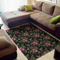 Wild Flowers And Hummingbird Print Floor Mat