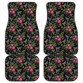 Wild Flowers And Hummingbird Print Front and Back Car Floor Mats