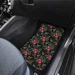 Wild Flowers And Hummingbird Print Front and Back Car Floor Mats