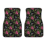 Wild Flowers And Hummingbird Print Front Car Floor Mats