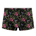 Wild Flowers And Hummingbird Print Men's Boxer Briefs