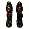 Wild Flowers And Hummingbird Print Muay Thai Shin Guards