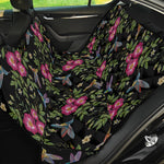 Wild Flowers And Hummingbird Print Pet Car Back Seat Cover