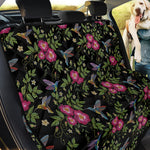 Wild Flowers And Hummingbird Print Pet Car Back Seat Cover