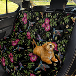 Wild Flowers And Hummingbird Print Pet Car Back Seat Cover