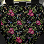 Wild Flowers And Hummingbird Print Pet Car Back Seat Cover