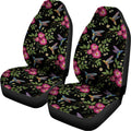 Wild Flowers And Hummingbird Print Universal Fit Car Seat Covers