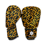 Wild Leopard Knitted Pattern Print Boxing Gloves