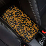Wild Leopard Knitted Pattern Print Car Center Console Cover