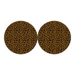 Wild Leopard Knitted Pattern Print Car Coasters