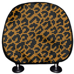 Wild Leopard Knitted Pattern Print Car Headrest Covers