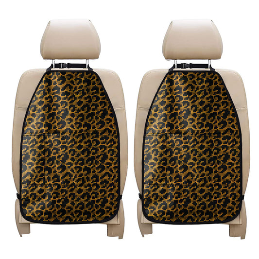 Wild Leopard Knitted Pattern Print Car Seat Organizers