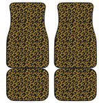 Wild Leopard Knitted Pattern Print Front and Back Car Floor Mats