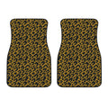 Wild Leopard Knitted Pattern Print Front Car Floor Mats