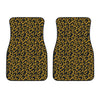 Wild Leopard Knitted Pattern Print Front Car Floor Mats