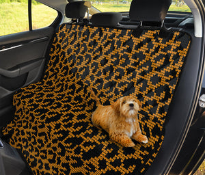 Wild Leopard Knitted Pattern Print Pet Car Back Seat Cover