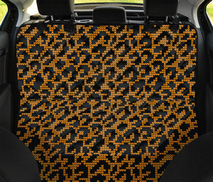 Wild Leopard Knitted Pattern Print Pet Car Back Seat Cover