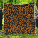 Wild Leopard Knitted Pattern Print Quilt