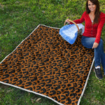Wild Leopard Knitted Pattern Print Quilt