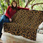 Wild Leopard Knitted Pattern Print Quilt