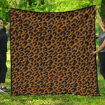 Wild Leopard Knitted Pattern Print Quilt