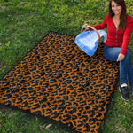 Wild Leopard Knitted Pattern Print Quilt