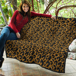Wild Leopard Knitted Pattern Print Quilt