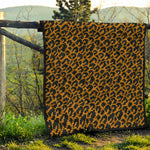 Wild Leopard Knitted Pattern Print Quilt