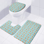 Winter Fox Pattern Print 3 Piece Bath Mat Set